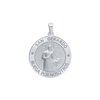 Sterling Silver Round San Gerardo Medallion (3/4 inch)