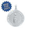 Sterling Silver Round Nuestra Señora de la Providencia Medallion (5/8 inch - 1 inch)