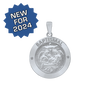 Sterling Silver Round Baptism Medallion (3/4 inch)