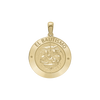 14K Gold Round El Bautismo Medallion (3/4 inch)