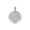 Sterling Silver Round El Bautismo Medallion (3/4 inch)