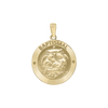 14K Gold Round Baptism Medallion (3/4 inch)