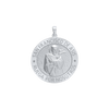 Sterling Silver Round San Francisco de Asís Medallion (1 inch)