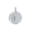 Sterling Silver Round Saint Martha Medallion (3/4 inch)
