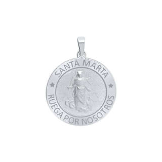 Sterling Silver Round Santa Marta Medallion (3/4 inch)