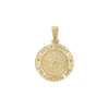 14K Gold Round Holy Spirit Medallion (5/8 inch - 1 inch)