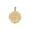 14K Gold Round Espíritu Santo Medallion (5/8 inch - 1 inch)