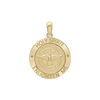 14K Gold Round Holy Spirit Medallion (5/8 inch - 1 inch)