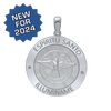 Sterling Silver Round Espíritu Santo Medallion (5/8 inch - 1 inch)