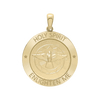 14K Gold Round Holy Spirit Medallion (5/8 inch - 1 inch)