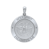 Sterling Silver Round Holy Spirit Medallion (5/8 inch - 1 inch)