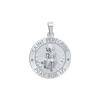 Sterling Silver Round Saint Peregrine Medallion (3/4 inch)