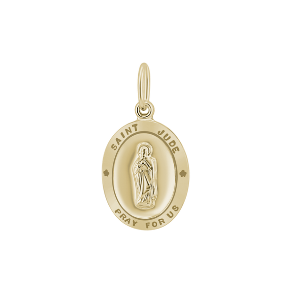 Gold-Filled Oval Saint Jude Thaddeus Medallion (5/8 inch - 1 inch)