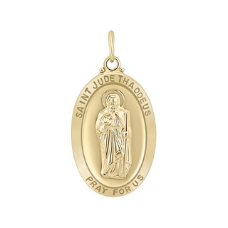 Gold-Filled Oval Saint Jude Thaddeus Medallion (5/8 inch - 1 inch)