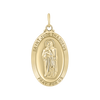 Gold-Filled Oval Saint Jude Thaddeus Medallion (5/8 inch - 1 inch)