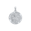 Sterling Silver Round Saint Daniel Medallion (3/4 inch)