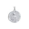 Sterling Silver Round Saint Brigid Medallion (3/4 inch)