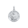 Sterling Silver Round Saint Valentine Medallion (3/4 inch)