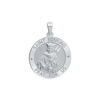 Sterling Silver Round Saint Edmund Medallion (3/4 inch)