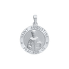 Sterling Silver Round Saint Augustine Medallion (3/4 inch)