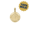 14K Gold Round Confirmación Medallion (5/8 inch)