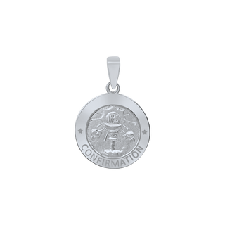 Sterling Silver Round Confirmation with Chalice Medallion (1/2 inch - 1 inch)