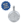 Sterling Silver Round Confirmación Medallion (5/8 inch - 3/4 inch)