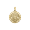 14K Gold Round Confirmation with Chalice Medallion (1/2 inch - 1 inch)