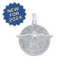 Sterling Silver Round Holy Spirit with No Words Medallion (7/8 inch)