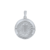 Sterling Silver Round Confirmation with Cross Medallion (5/8 inch - 3/4 inch)