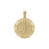 14K Gold Round San Lázaro Medallion (3/4 inch)