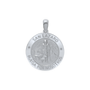 Sterling Silver Round San Lázaro Medallion (3/4 inch)