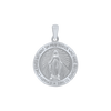 Sterling Silver Round Miraculous Medallion (5/8 inch - 1 1/4 inch)