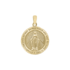 14K Gold Round Miraculous Medallion (5/8 inch - 1 1/4 inch)