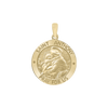 14K Gold Round Saint Anthony Medallion (5/8 inch - 3/4 inch)