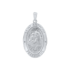 Sterling Silver Oval Saint Anthony Medallion (3/4 inch - 7/8 inch)