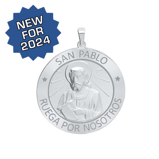 Sterling Silver Round San Pablo Medallion (5/8 inch - 1 inch)