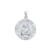 Sterling Silver Round Saint Peter Medallion (5/8 inch - 1 inch)