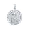 Sterling Silver Round Saint Peter Medallion (5/8 inch - 1 inch)