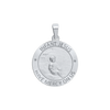 Sterling Silver Round Infant Jesus Medallion (3/4 inch)