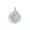 Sterling Silver Round Saint John Medallion (5/8 inch - 1 inch)