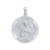 Sterling Silver Round Saint John Medallion (5/8 inch - 1 inch)