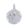 Sterling Silver Round Saint Mark Medallion (3/4 inch)