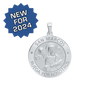 Sterling Silver Round San Marcos Medallion (3/4 inch)