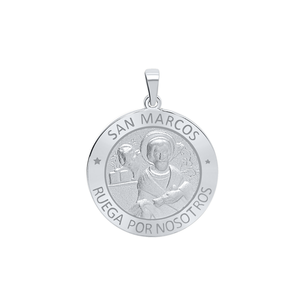 Sterling Silver Round San Marcos Medallion (3/4 inch)