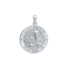 Sterling Silver Round Saint Andrew Medallion (5/8 inch - 3/4 inch)