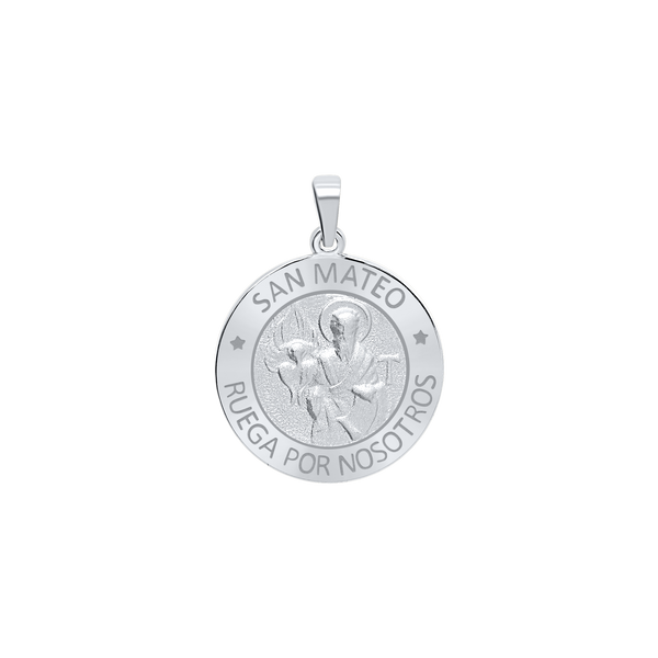 Sterling Silver Round San Mateo Medallion (5/8 inch - 1 inch)
