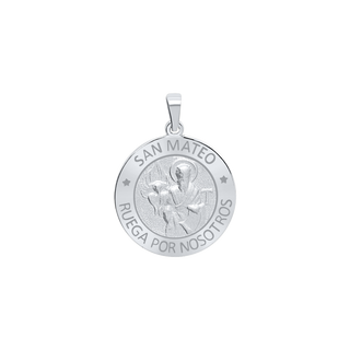 Sterling Silver Round San Mateo Medallion (5/8 inch - 1 inch)