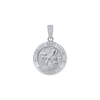 Sterling Silver Round Saint Matthew Medallion (5/8 inch - 1 inch)