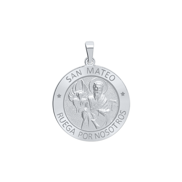 Sterling Silver Round San Mateo Medallion (5/8 inch - 1 inch)